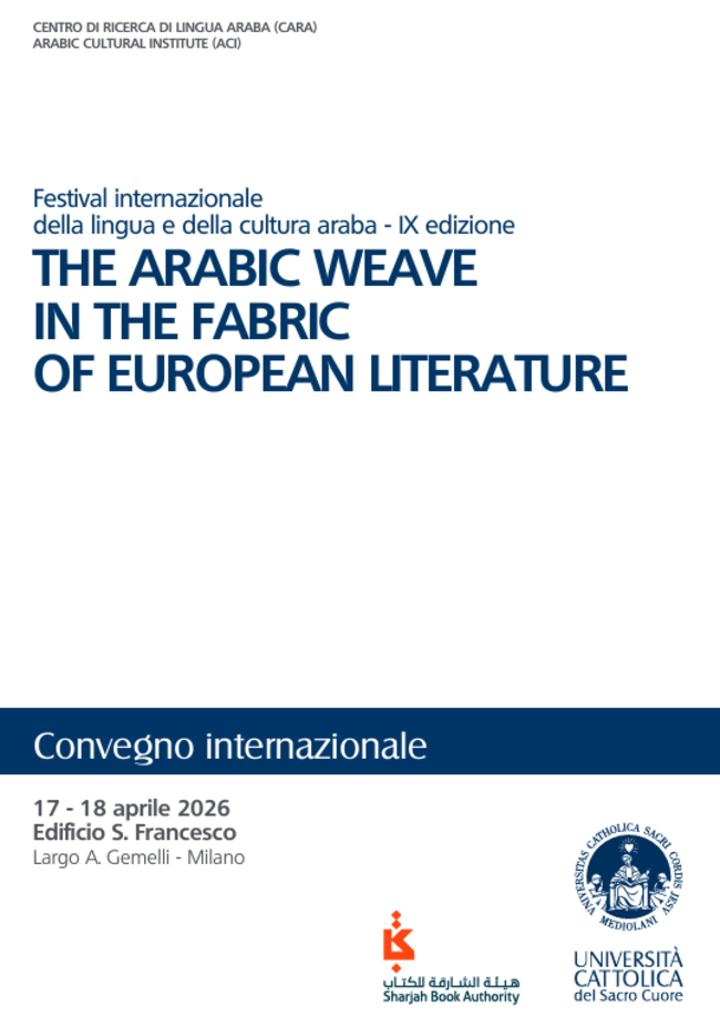 The Arabic weave in the fabric of European literature festival poster